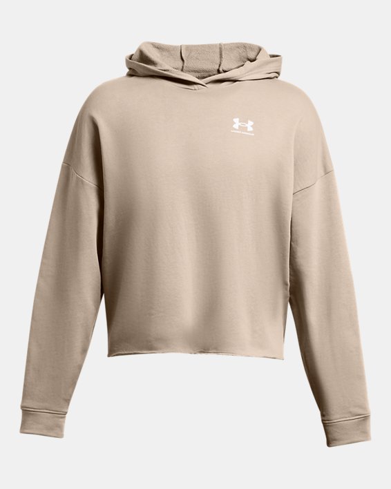 Women's UA Rival Terry Oversized Hoodie in Brown image number 3